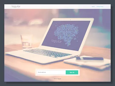 SaaS teaser brand filter form green mockup pixels