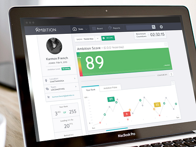 Ambition Profile metrics profile progress user profile
