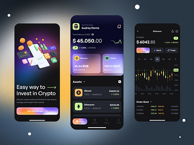 Crypto wallet - Mobile app clean crypto wallet dailyui layout design simple design ui deisgn wallet