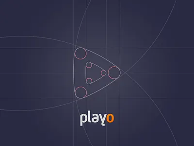 playo - concept branding concept design grid icon logo mark media play playo symbol video