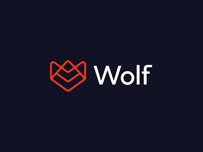 Wolf logo design branding design icon logo modern logo wolf