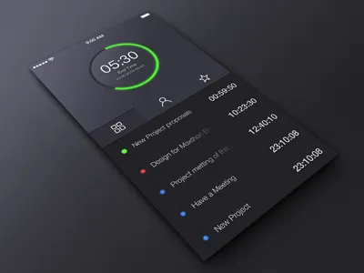 Time Tracker app china icon time tracker ui