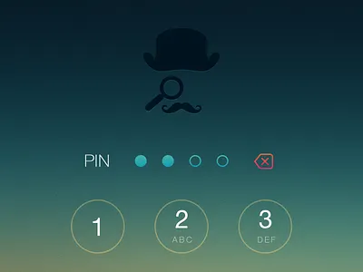 Auth Screen 7 auth authentication code ios iphone lock minimal mobile pin screen simple