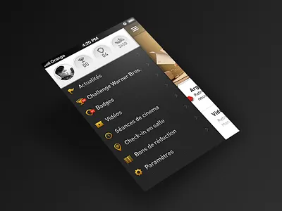 My Warner Iphone App gamification ios menu warner bros