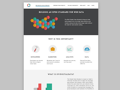 W3C website color flat website