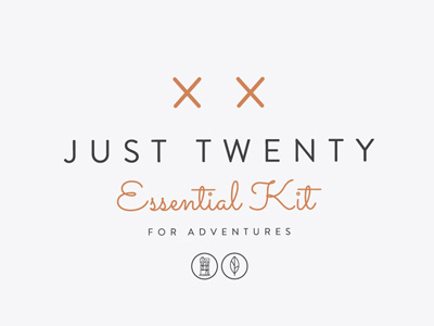 Just Twenty ~ Coming soon adventure branding gear logo