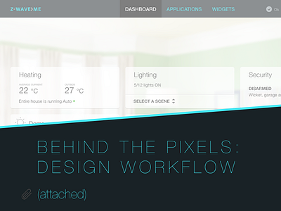 Workflow for Smart Home UI ui web