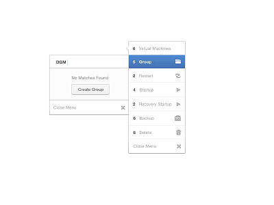 Actionmenu controls menu multiaction multiselect