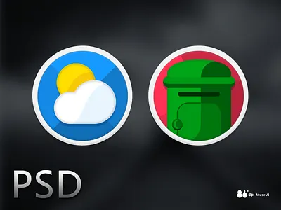 Muse UI ICON PSD psd