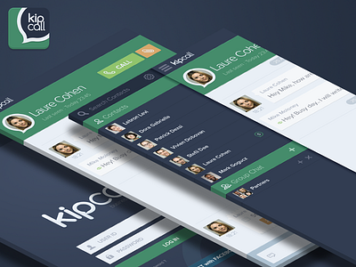 Kipcall Mobile Chat android business chat chat interface iphone kipcall mobile mobile interface ui ux whatsapp