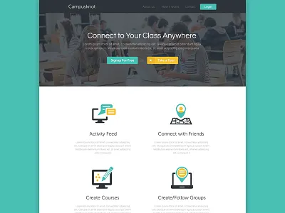 Campusknot connect design friends groups icons illustration learning online social tool ui ux