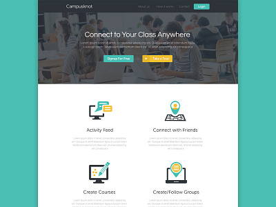 Campusknot connect design friends groups icons illustration learning online social tool ui ux