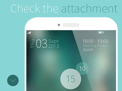 Personal Screenlock v 2.0 circle flat lock mobile mockup raptus screen simple sleek