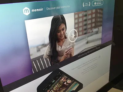 Memoir iPhone App Landing Page ios iphone landing page web website
