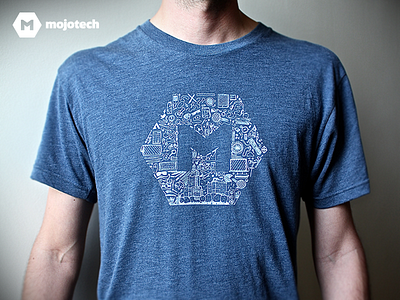 MojoTech Detail Tee design detail doodle eli williamson eliwilliamson iconography icons mojotech tee tshirt
