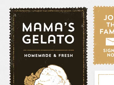 Mama's Gelato color food stamp texture