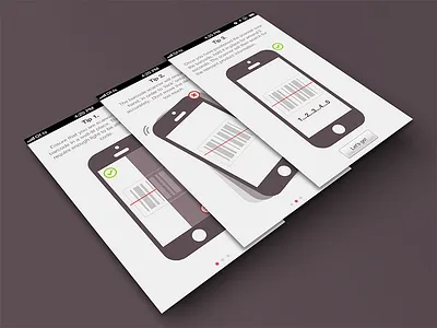 'of-is' Tutorial Screens @2x app barcode concept design flat ios6 ios7 ipad iphone scanner tutorial vector