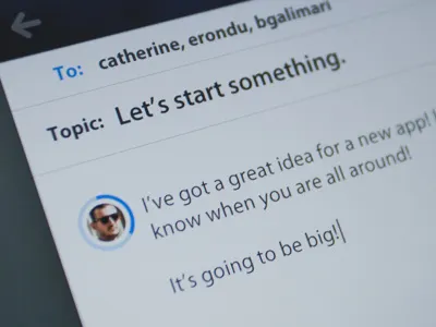 starting a new chat app chat email hum interface ui