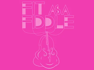 Fitness illustration lettering