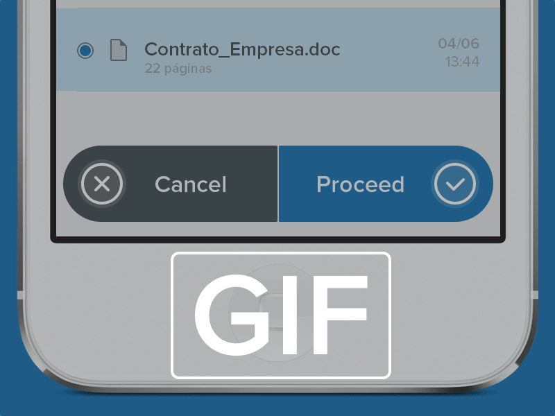 [GIF] Pill Buttons Concept animation app blue buttons clean interface iphone pill