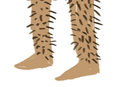 Hairy digital doodle illustration