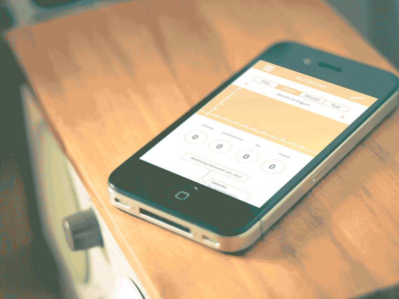 Nutrition App Animation animation data eating fitness food good graph healthy interaction minimal user interface visual