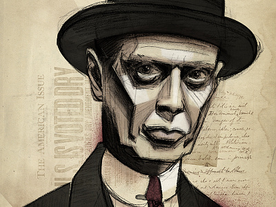 Nucky 3 (Final) boardwalk empire illustration nucky thompson portrait sketch