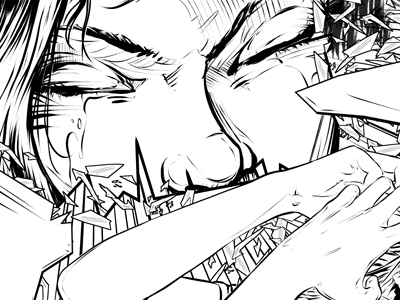 Down The Rabbit Hole Story Art alice comic comic book illustration ink pen and ink sequential art wonderland zenescope