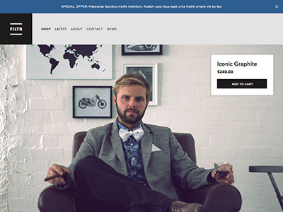 Product shot commerce store web design