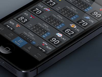 NBA Mobile App for iOS app basketball dark ios iphone mobile app nba sports