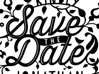 Papercut Save The Date birds craft decorative folk minted papercut save the date thirsty script tree typography