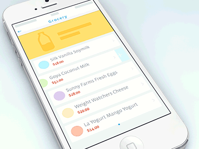 Slide to Add Interaction (GIF Animation) animation composer flat gif grocery interaction list quartz quartz composer shopping thoughts and ideas ui