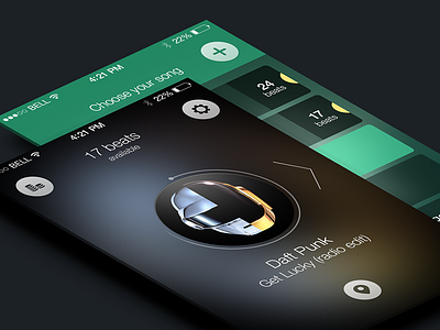 Beatbeat app brand flat logotype music