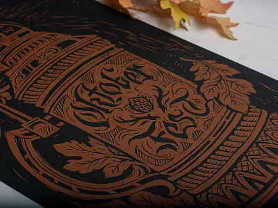 Oktoberfest Beer Stein - Block Print art beer block print design folk german illustration linocut oktoberfest print woodblock