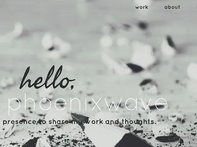 PhoenixWave Portfolio Homepage Design design grey home page neutral colors phoenix portfolio website