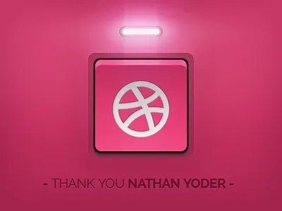 Thanks Nathan Yoder dribbble invite light photoshop switch thank webdesign