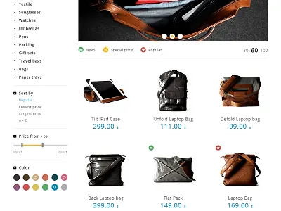 E-Commerce Web Design "Business Gifts" business clean design e commerce e shop flat gift minimal simple ui ux web