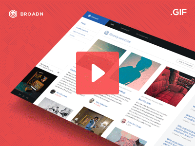 Broadn Interface Animation animation broadn gif homepage interface music service presentation ui