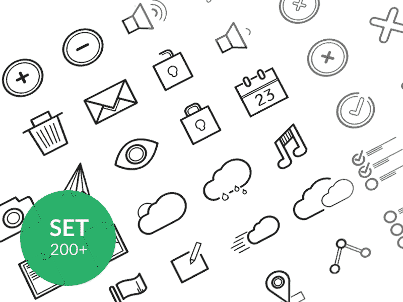 Othericons 3.0 (set) free icons ios ios7 outline set vector