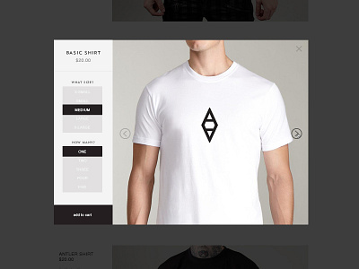 UI Popover clothing commerce design focus lab popover popup store ui website