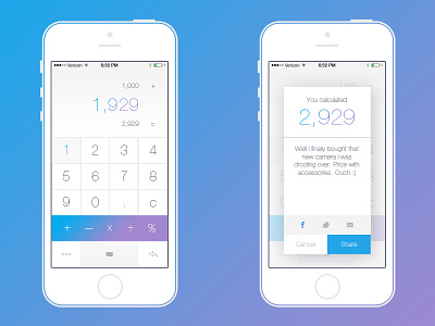 Just a Simple Calculator app calculator california clean design fresno ignition labs mockup simple ui ux