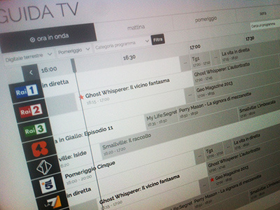 Epg Tv Guide clean epg filters flat tabs ui user interface white