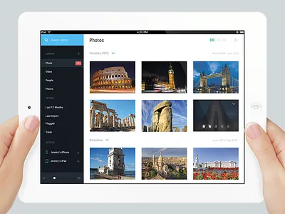 Personal Photo App app design flat ios ipad minimal photos