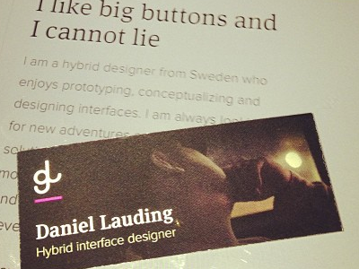 New business card up in this branding business card moo