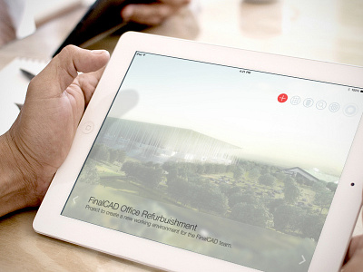 FinalCAD Projects Screen @2x app blur clean design icon ios7 ipad light slide swipe thin
