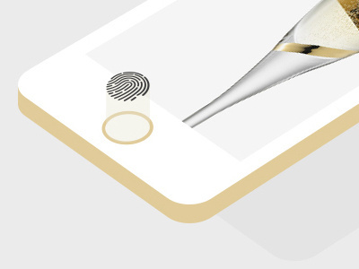 update Touch ID (PSD) iPhone 5S 5s champagne flat ios7 iphone iphone5s touchid