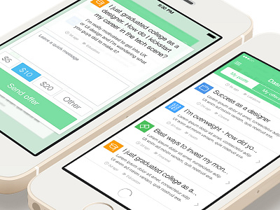 iOS7 Browse & Send offer blur green icons ios7 iphone 6 send tabs