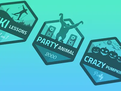 Icons for Flirt app animal app badge halloween icon set icons lesson party pumpkin ski