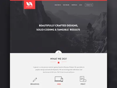 Something new... logicart portfolio red redesign responsive website