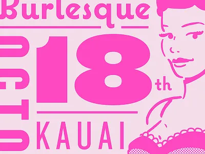 Sexy! burlesque poster typography